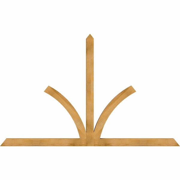 Ekena Millwork Richland Rough Sawn Timber Gable Bracket, Western Red Cedar, 96"W x 60"H x 4"D x 4"F, 15/12 Pitch GBW096X60X0404RIC00RWR - main